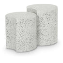 Meridian Dimple White End Table IMAGE 1