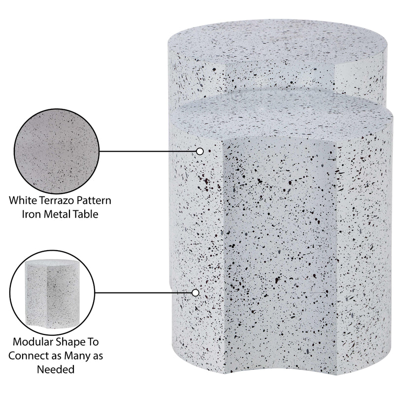 Meridian Dimple White End Table IMAGE 5