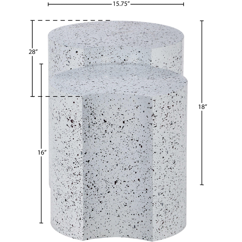 Meridian Dimple White End Table IMAGE 6