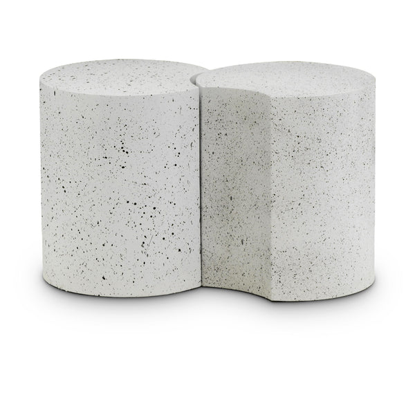 Meridian Dimple White End Table IMAGE 1