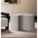 Meridian Dimple White End Table IMAGE 2