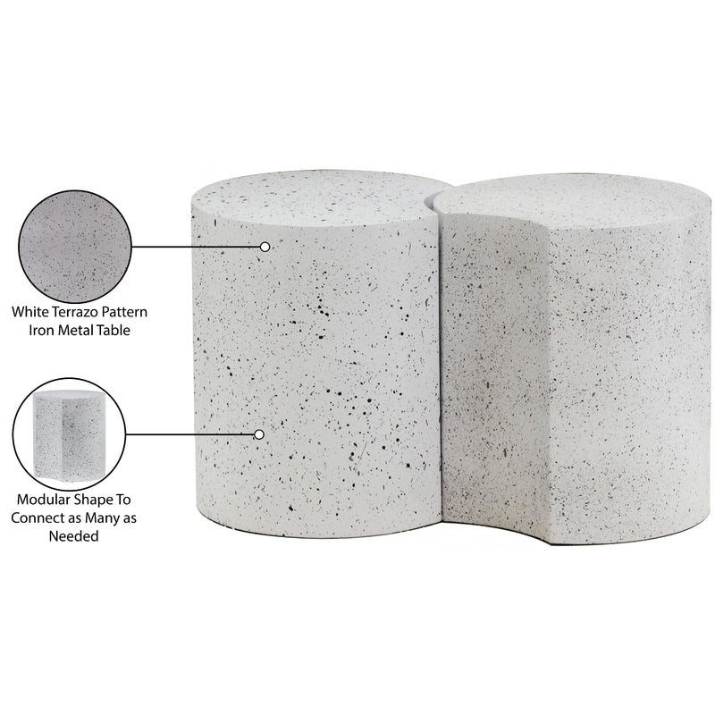 Meridian Dimple White End Table IMAGE 5