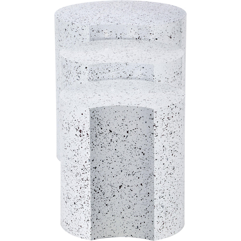 Meridian Dimple White End Table IMAGE 3