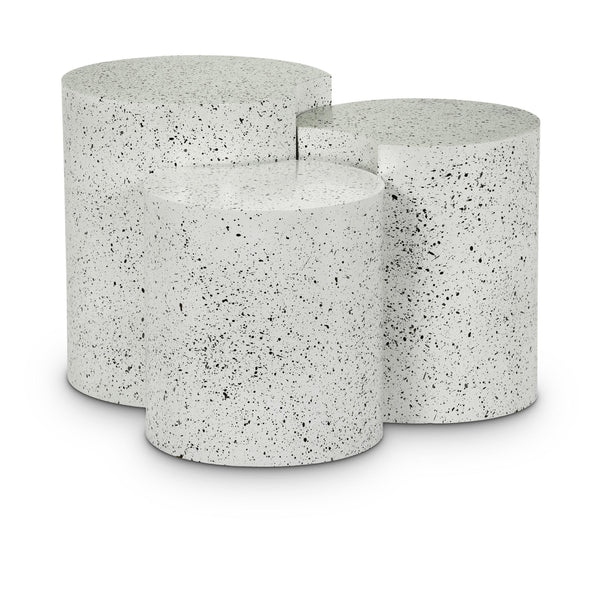 Meridian Dimple White End Table IMAGE 1
