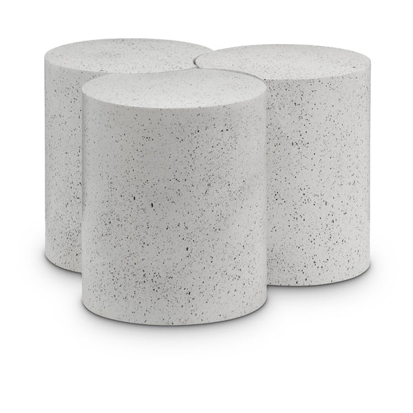 Meridian Dimple White Coffee Table IMAGE 1
