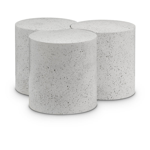 Meridian Dimple White Coffee Table IMAGE 1