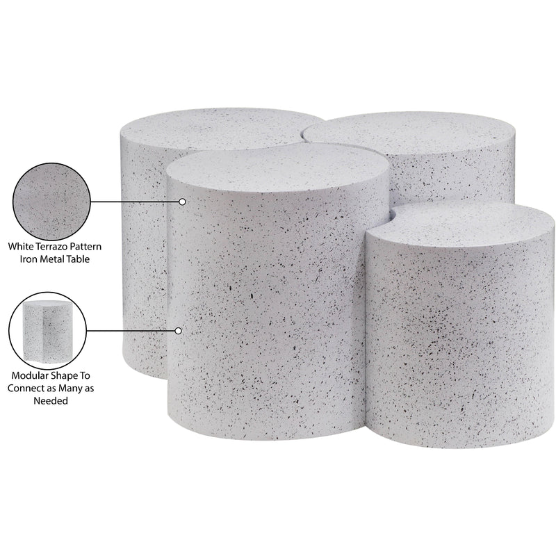 Meridian Dimple White Coffee Table IMAGE 5