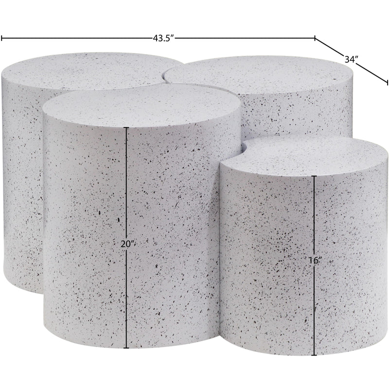 Meridian Dimple White Coffee Table IMAGE 6