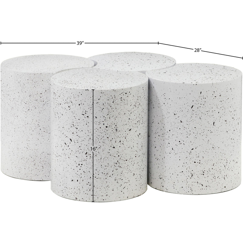 Meridian Dimple White Coffee Table IMAGE 6