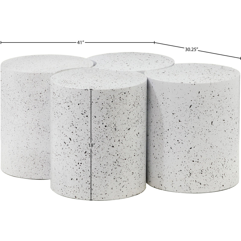 Meridian Dimple White Coffee Table IMAGE 6