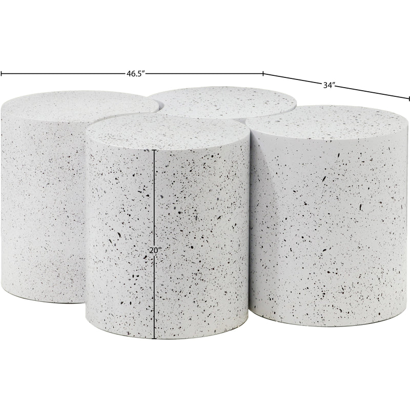Meridian Dimple White Coffee Table IMAGE 6