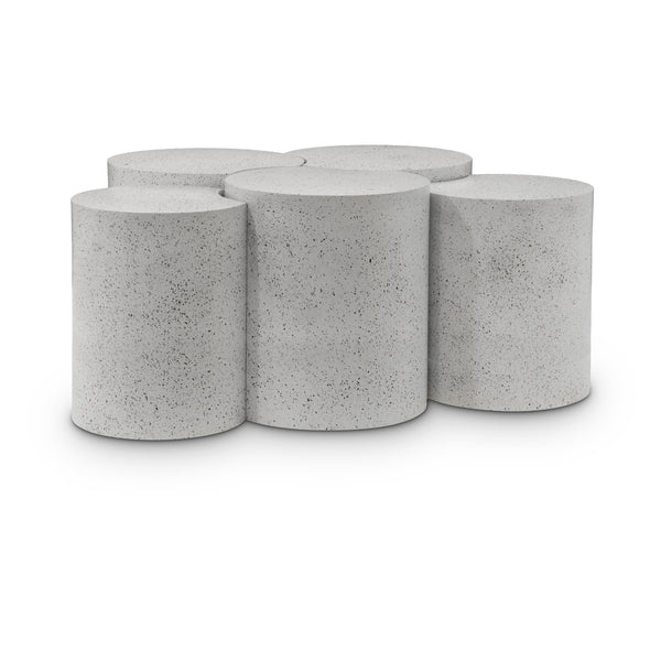Meridian Dimple White Coffee Table IMAGE 1