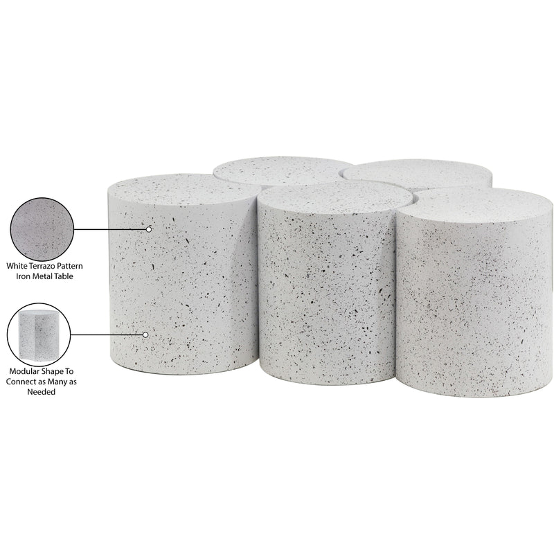 Meridian Dimple White Coffee Table IMAGE 5