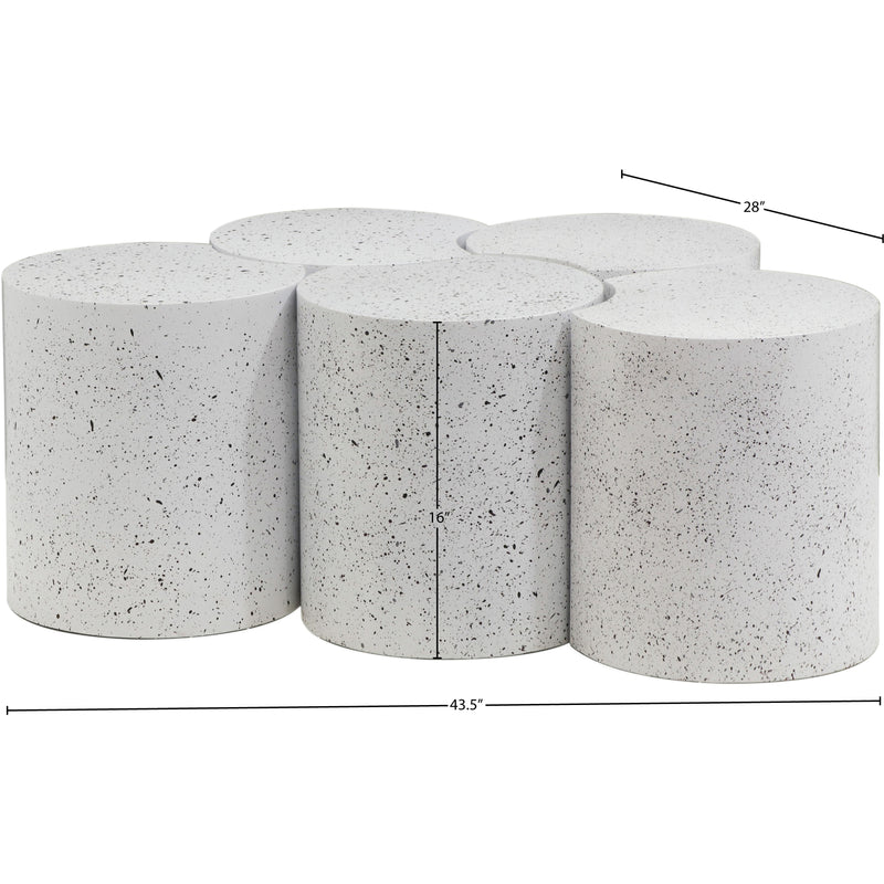 Meridian Dimple White Coffee Table IMAGE 6