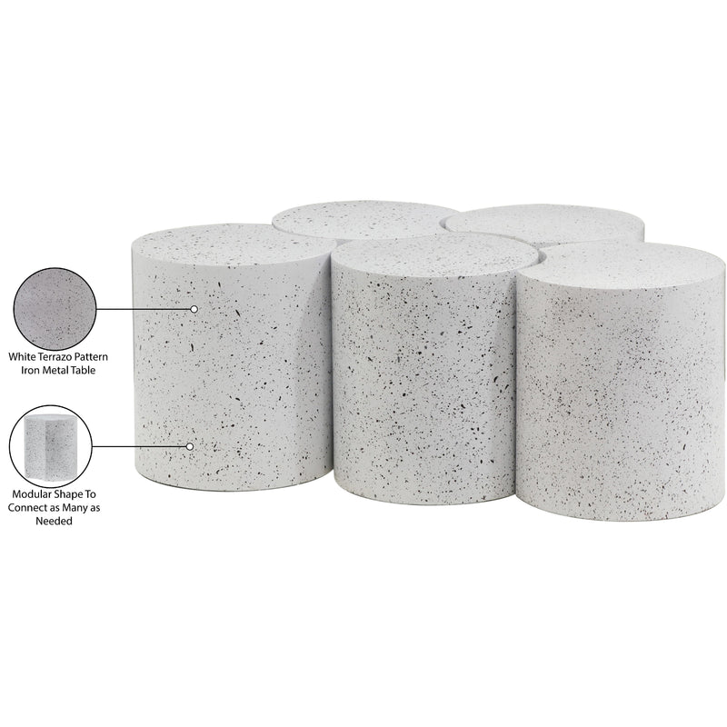 Meridian Dimple White Coffee Table IMAGE 5
