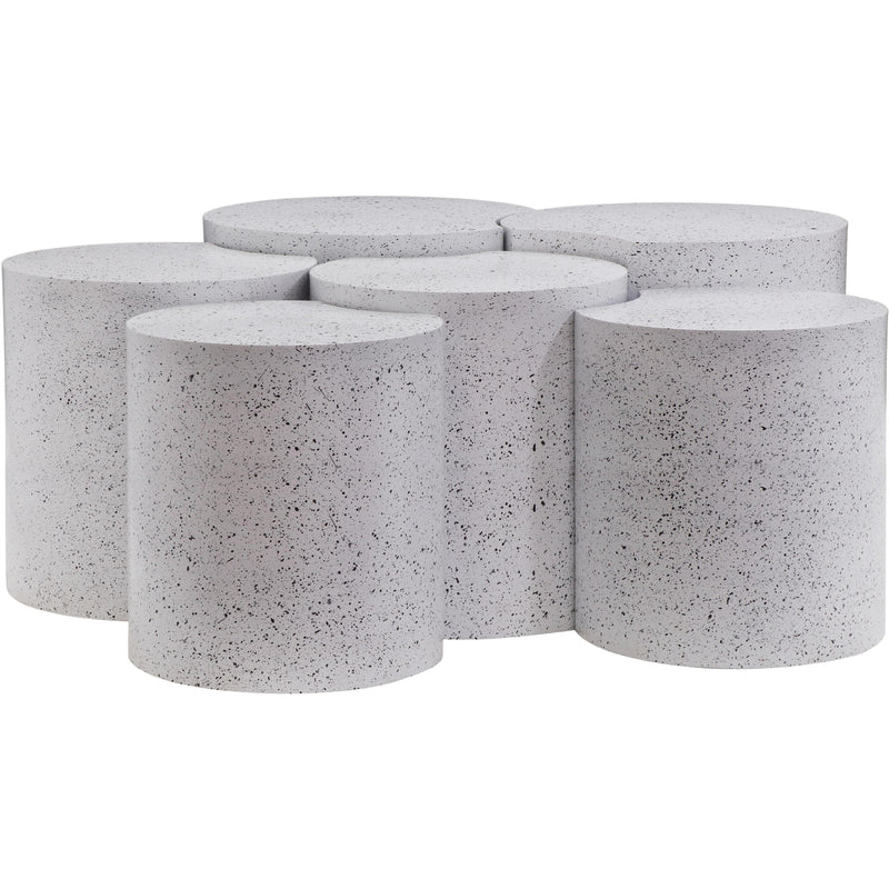 Meridian Dimple White Coffee Table IMAGE 3