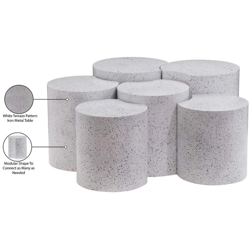 Meridian Dimple White Coffee Table IMAGE 5