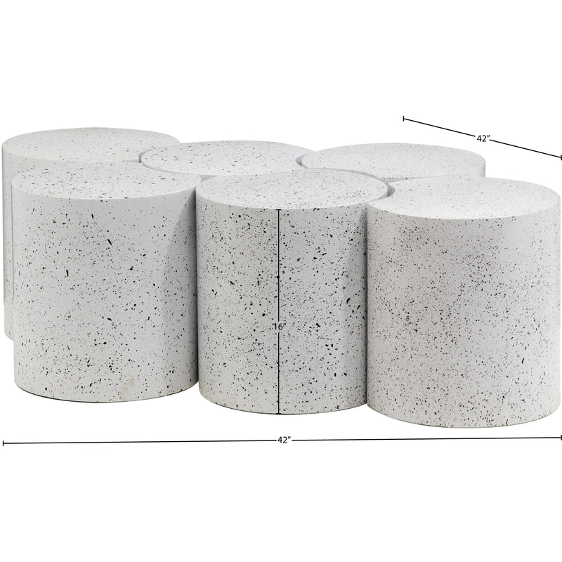 Meridian Dimple White Coffee Table IMAGE 6