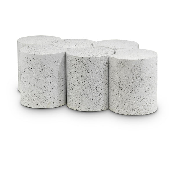 Meridian Dimple White Coffee Table IMAGE 1