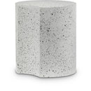 Meridian Dimple White End Table IMAGE 1