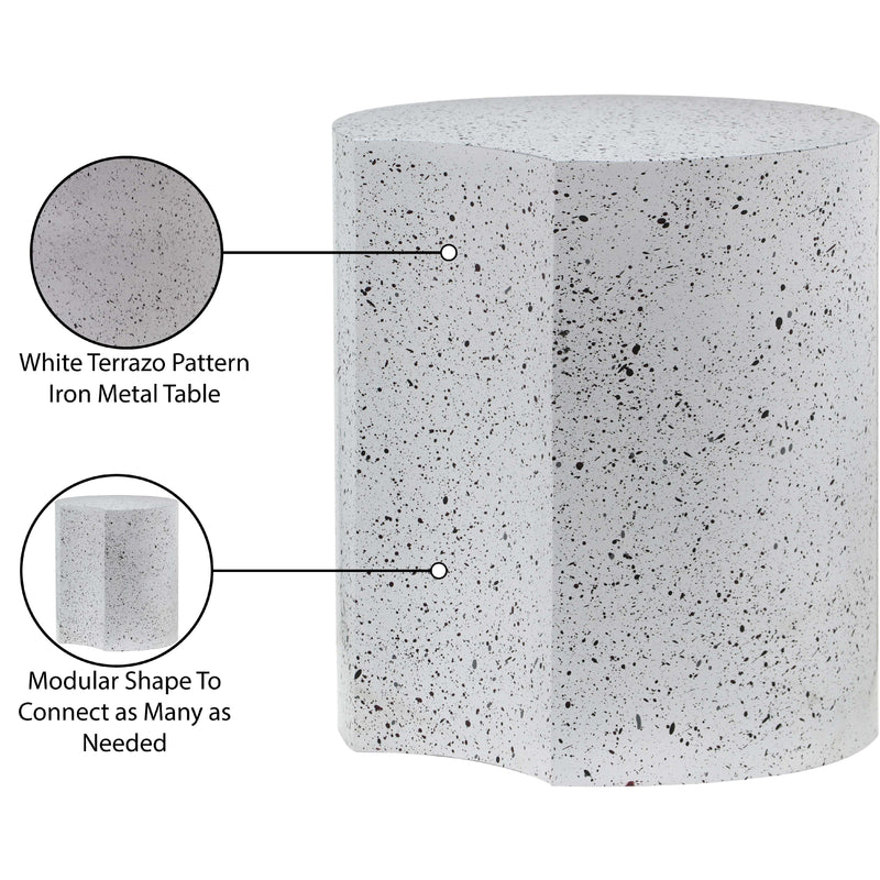 Meridian Dimple White End Table IMAGE 5