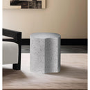Meridian Dimple White End Table IMAGE 2
