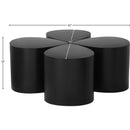 Meridian Petal Black Coffee Table IMAGE 7