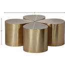 Meridian Petal Gold Coffee Table IMAGE 7
