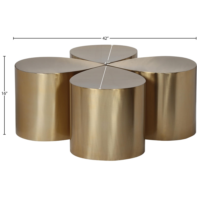 Meridian Petal Gold Coffee Table IMAGE 7