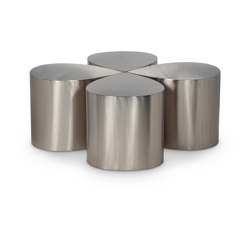 Meridian Petal Silver Coffee Table IMAGE 1