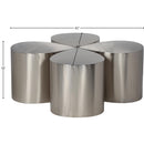 Meridian Petal Silver Coffee Table IMAGE 7