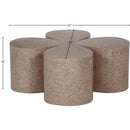 Meridian Petal Taupe Coffee Table IMAGE 7