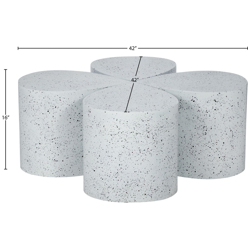 Meridian Petal White Coffee Table IMAGE 7