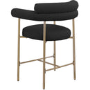 Meridian Blake Black Boucle Fabric Counter Stool IMAGE 4