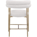 Meridian Blake Cream Boucle Fabric Counter Stool IMAGE 2