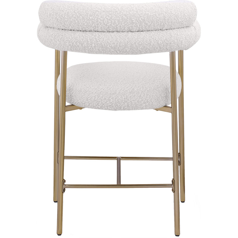 Meridian Blake Cream Boucle Fabric Counter Stool IMAGE 2