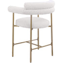 Meridian Blake Cream Boucle Fabric Counter Stool IMAGE 4