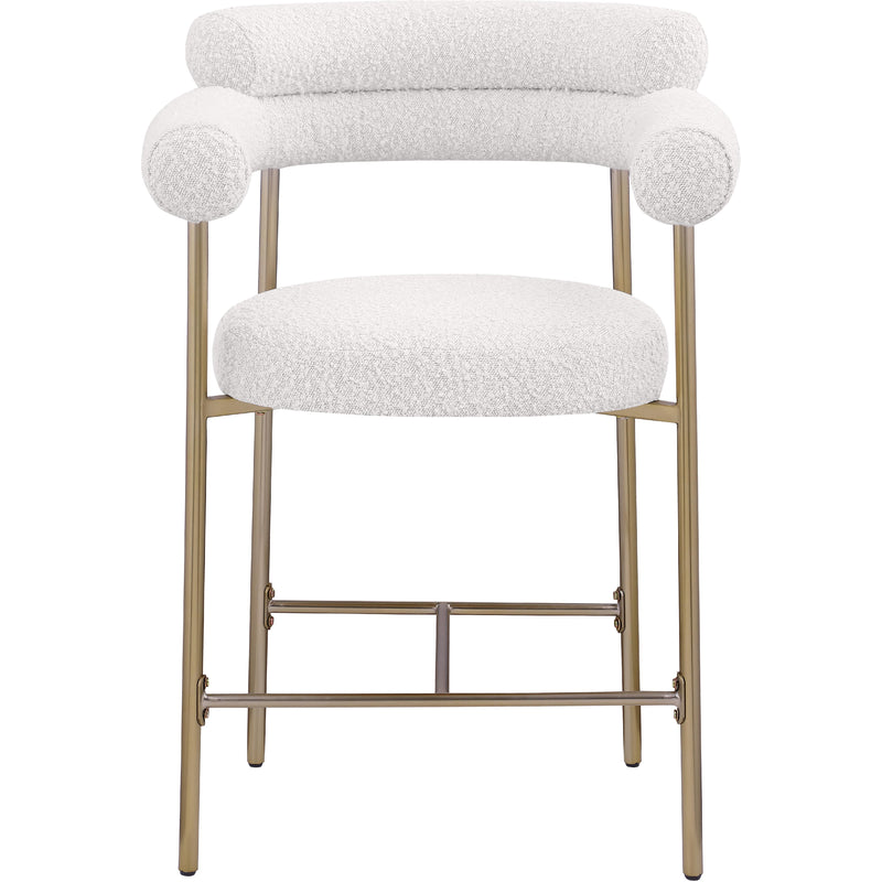 Meridian Blake Cream Boucle Fabric Counter Stool IMAGE 5