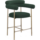Meridian Blake Green Boucle Fabric Counter Stool IMAGE 3