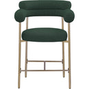 Meridian Blake Green Boucle Fabric Counter Stool IMAGE 5