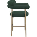 Meridian Blake Green Boucle Fabric Counter Stool IMAGE 6