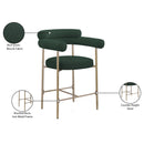 Meridian Blake Green Boucle Fabric Counter Stool IMAGE 9