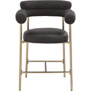 Meridian Blake Black Boucle Fabric / Vegan Leather Counter Stool IMAGE 5