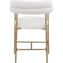 Meridian Blake Cream Boucle Fabric / Vegan Leather Counter Stool IMAGE 2
