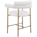 Meridian Blake Cream Boucle Fabric / Vegan Leather Counter Stool IMAGE 4