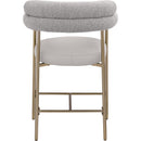 Meridian Blake Taupe Boucle Fabric / Vegan Leather Counter Stool IMAGE 2