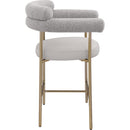 Meridian Blake Taupe Boucle Fabric / Vegan Leather Counter Stool IMAGE 6