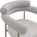 Meridian Blake Taupe Boucle Fabric / Vegan Leather Counter Stool IMAGE 7