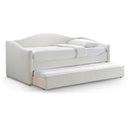 Meridian Arlo Cream Boucle Fabric Twin Daybed IMAGE 1