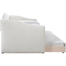 Meridian Arlo Cream Boucle Fabric Twin Daybed IMAGE 4